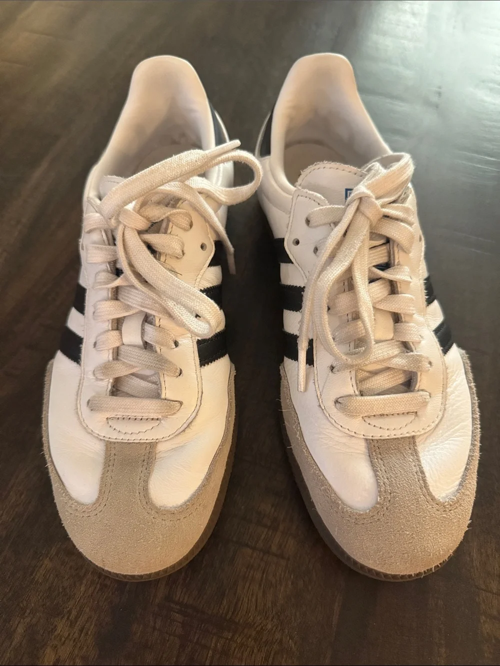 adidas Samba White and Black Retro Sneakers